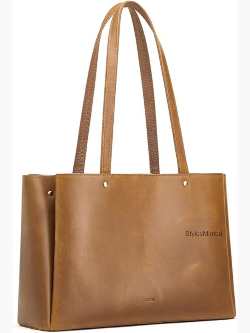 Large Genuine Leather Tote Bag for Women Work Shoulder Handbag with Zipper
